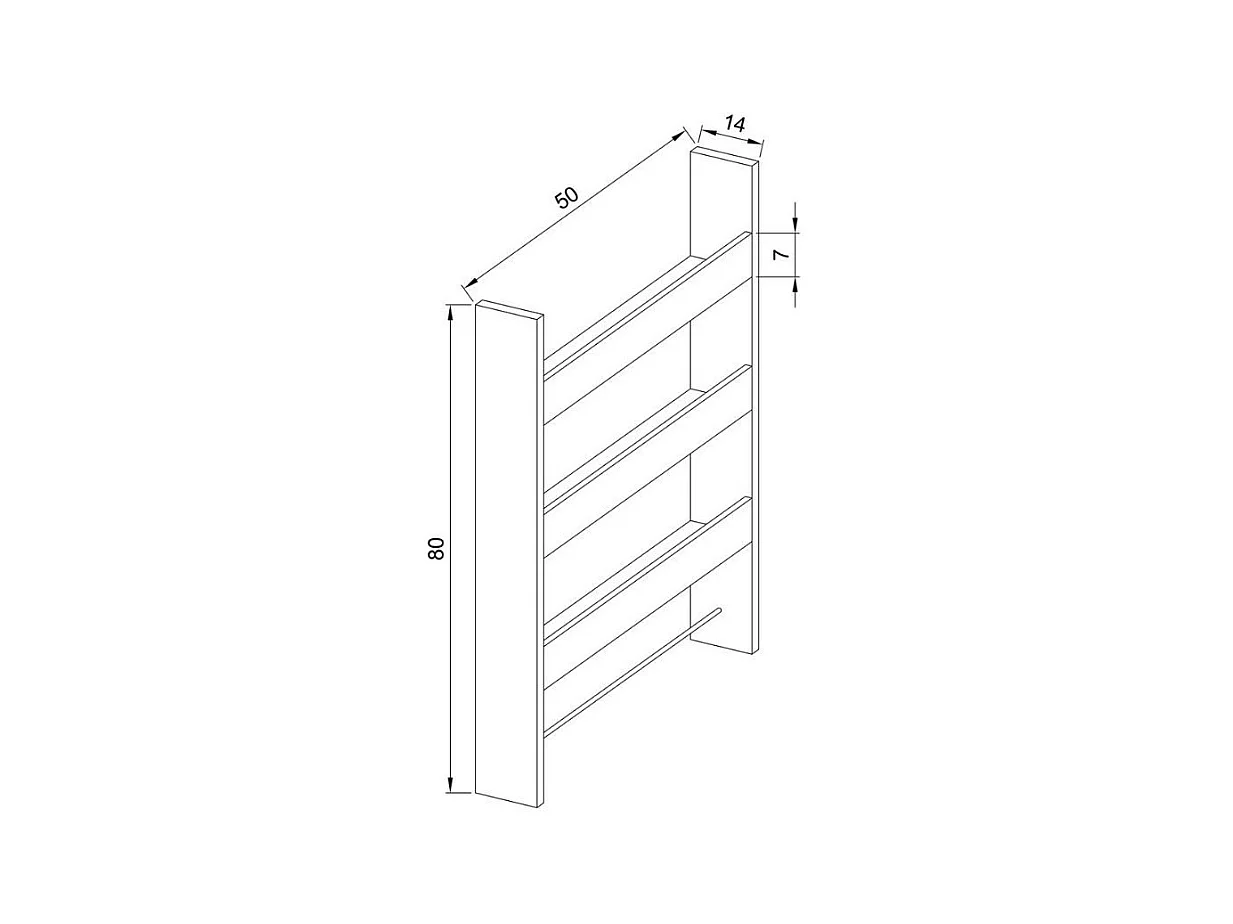 Mensola da parete 3 ripiani Alisa colore bianco