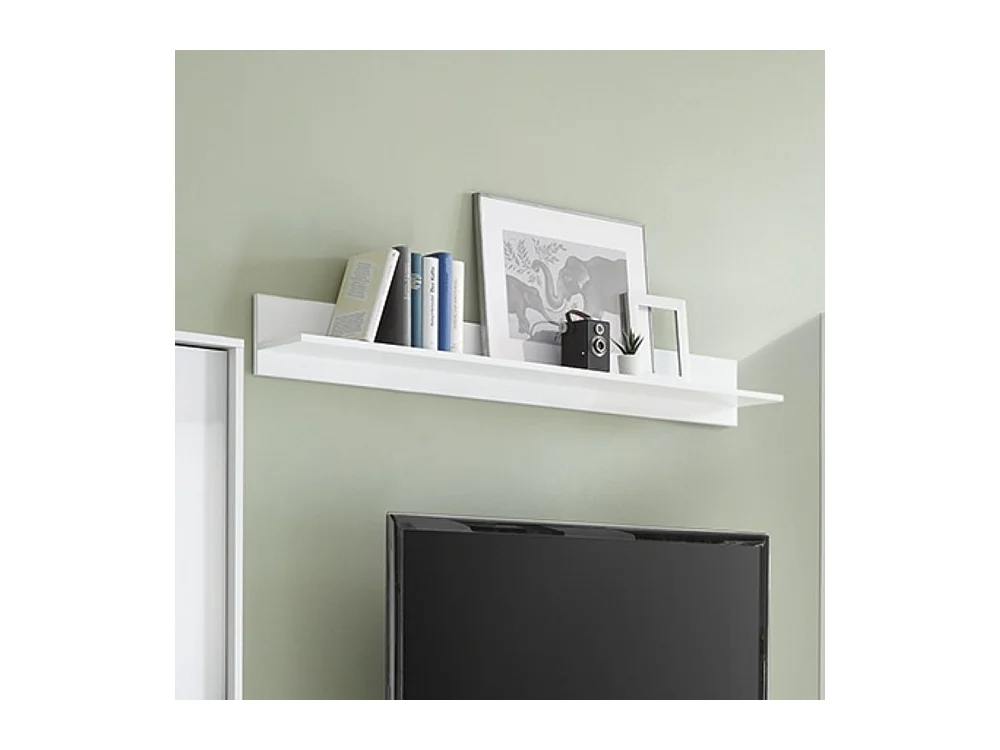 Mensola con schienale July colore bianco lucido