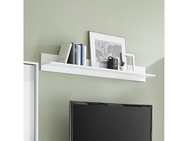 Mensola con schienale July colore bianco lucido