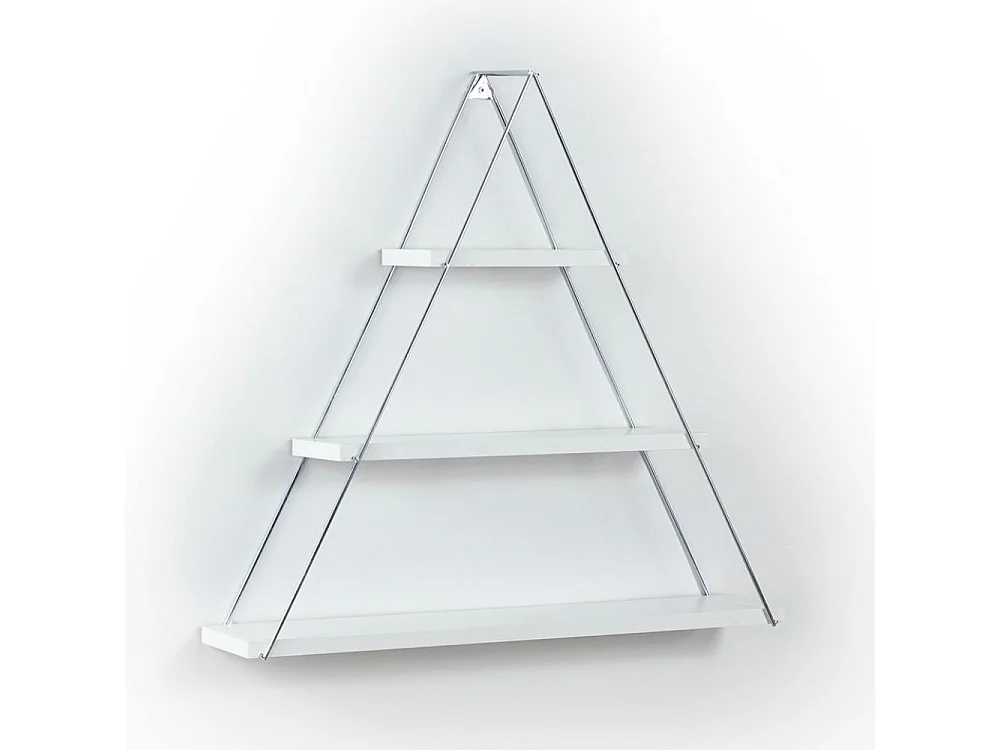 Mensola triangolare 3 ripiani Moset MT191003 colore bianco