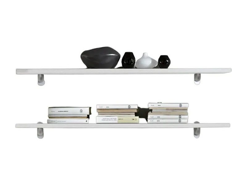 Coppia mensole bianco frassinato 120x23x2,2h LAMILMEN120BF