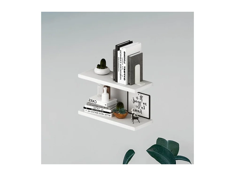 Coppia mensole bianco frassinato 60x23x2,2h LAUME60BI