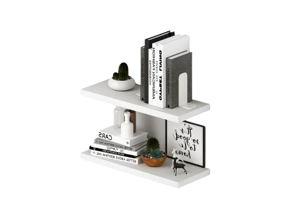 Coppia mensole bianco frassinato 60x23x2,2h LAUME60BI