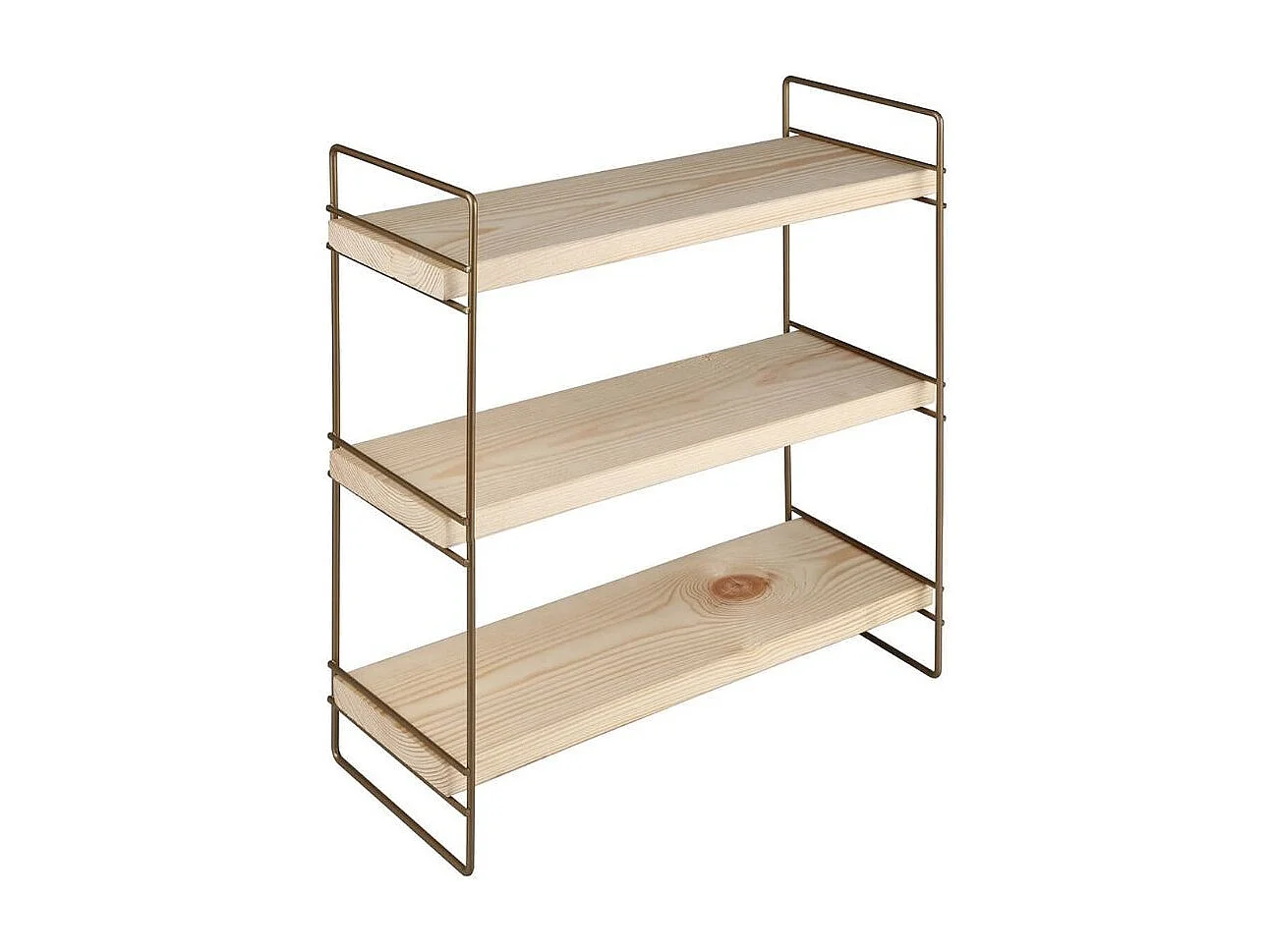 Scaffale d'appoggio 3 ripiani 40x13x40 Hobby ASZ1572 colore bronzo