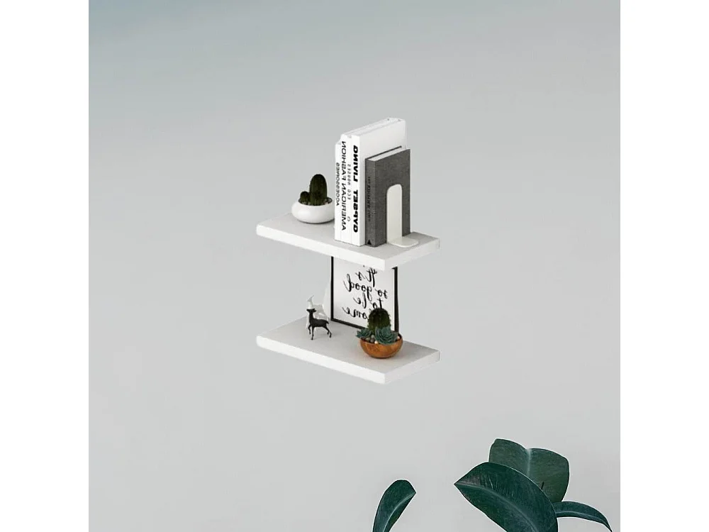 Coppia mensole bianco frassinato 45x23x2,2h LAUME45BI