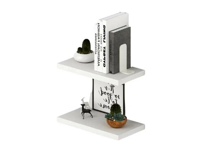 Coppia mensole bianco frassinato 45x23x2,2h LAUME45BI