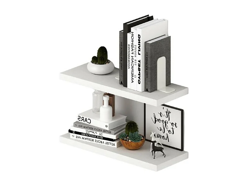 Coppia mensole bianco frassinato 90x23x2,2h LAMILMEN90BF