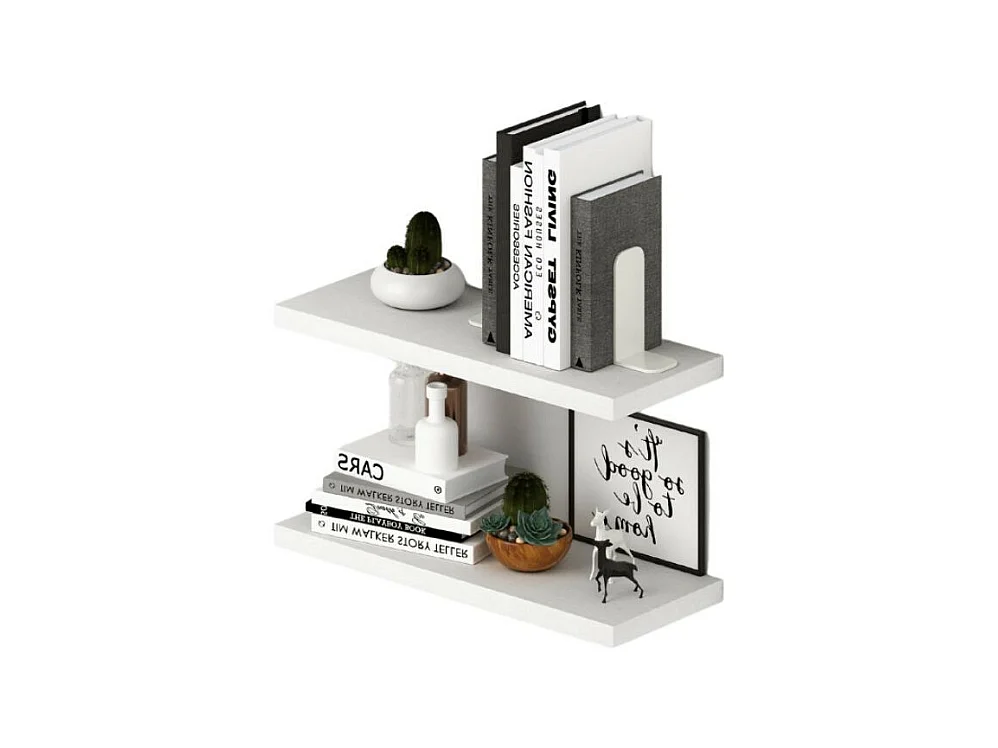 Coppia mensole bianco frassinato 90x23x2,2h LAMILMEN90BF