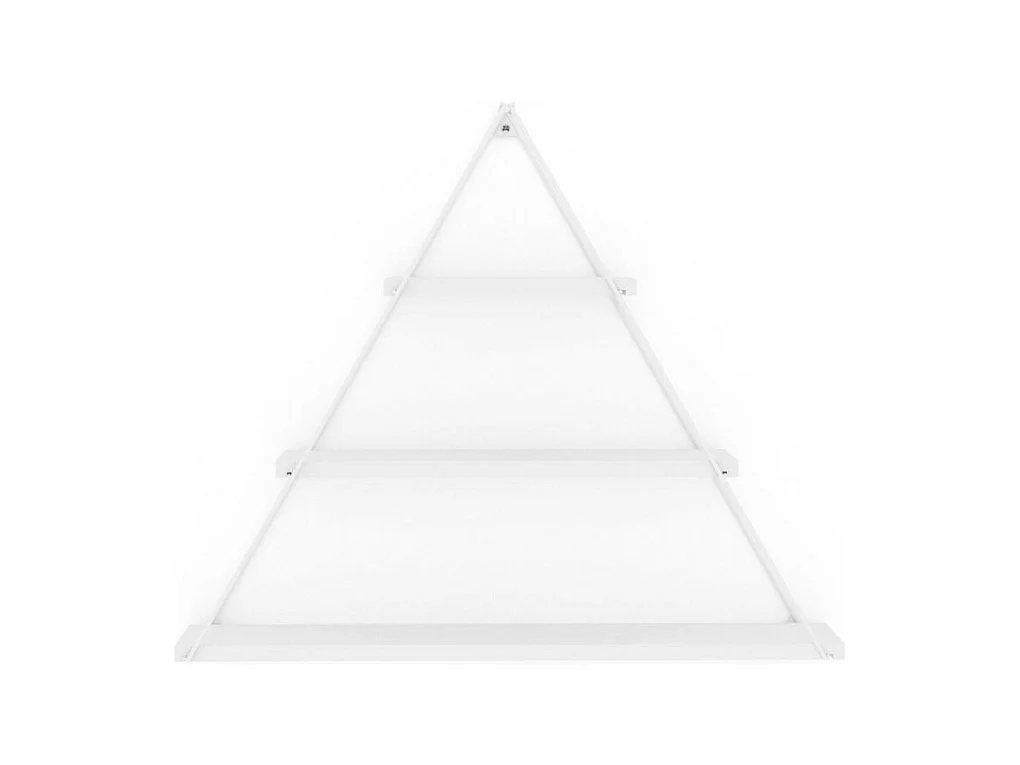 Mensola triangolare 3 ripiani Moset MT191006 colore bianco