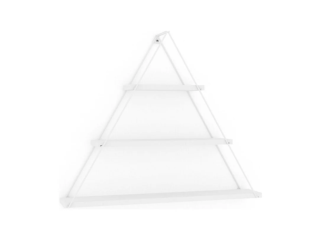 Mensola triangolare 3 ripiani Moset MT191006 colore bianco