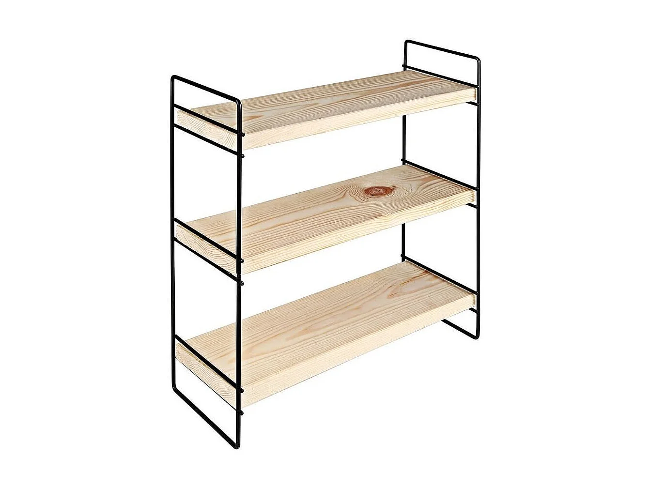 Scaffale d'appoggio 3 ripiani 40x13x40 Hobby ASZ1571 colore nero