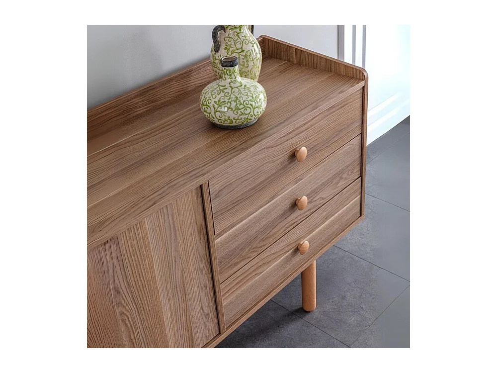 Madia 2 ante e 3 cassetti con vani a giorno rovere miele Dolce 206x45x85H