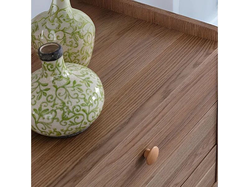 Madia 2 ante e 3 cassetti con vani a giorno rovere miele Dolce 206x45x85H