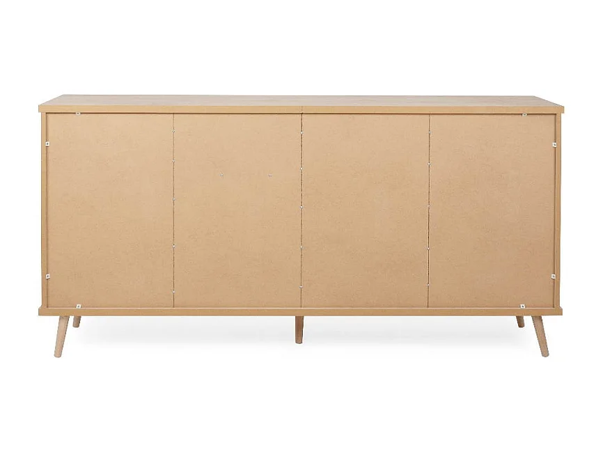 Credenza Epik52 con 3 ante 2 cassetti 180x40x88,3 colore rovere antracite grigio