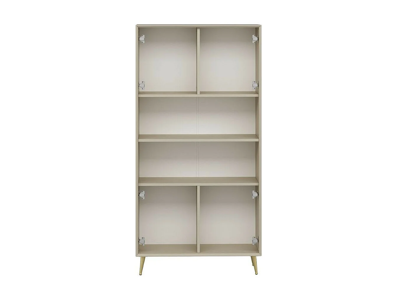 Credenza alta Kale effetto cannettato cashmere 90x35x180H – Eleganza Verticale