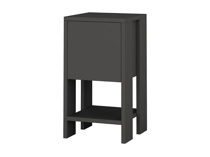 Comodino Ema anta ribalta 30x30x55h colore antracite