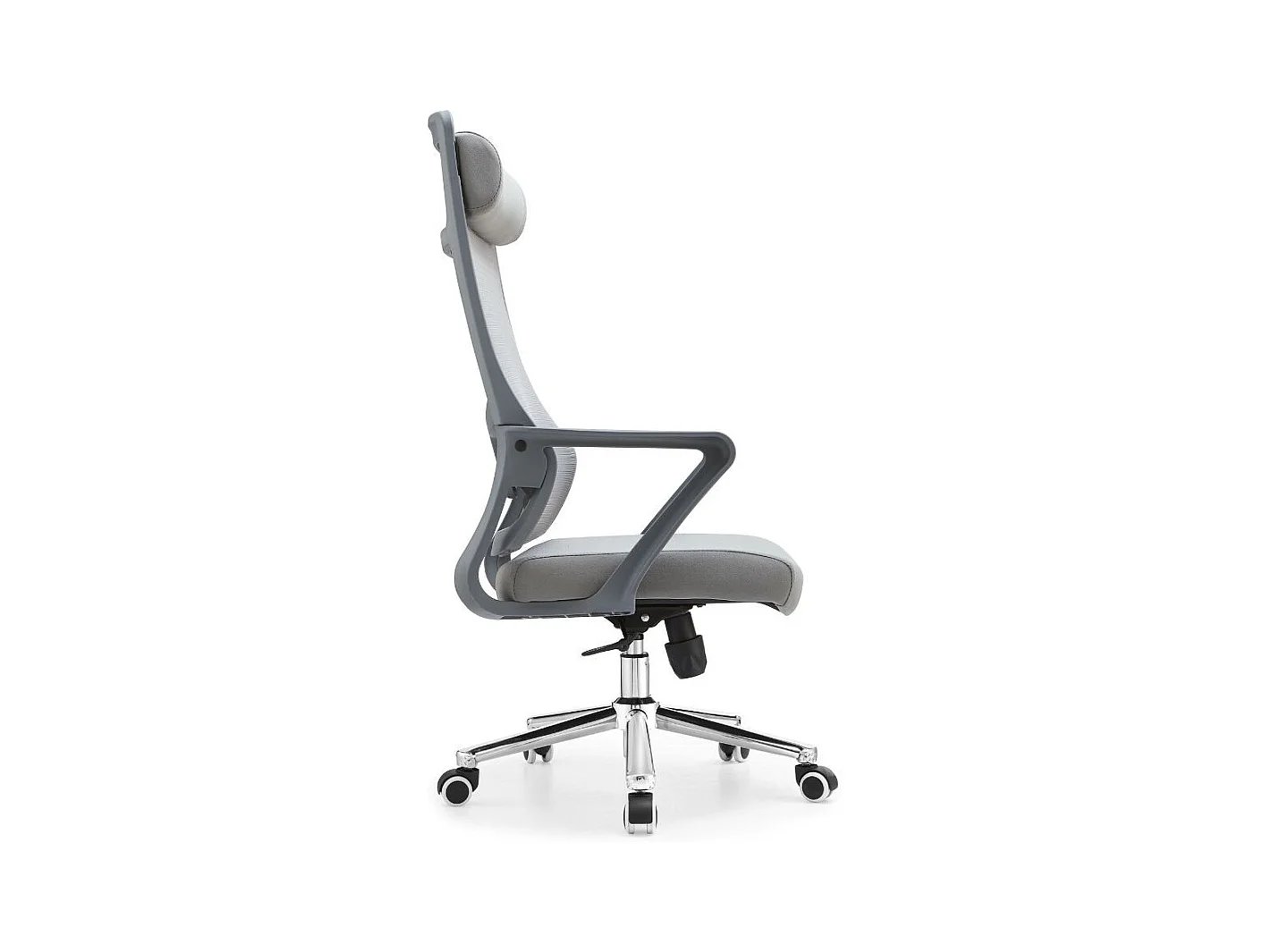 Poltrona ufficio Pasco colore grigio schienale alto traforato