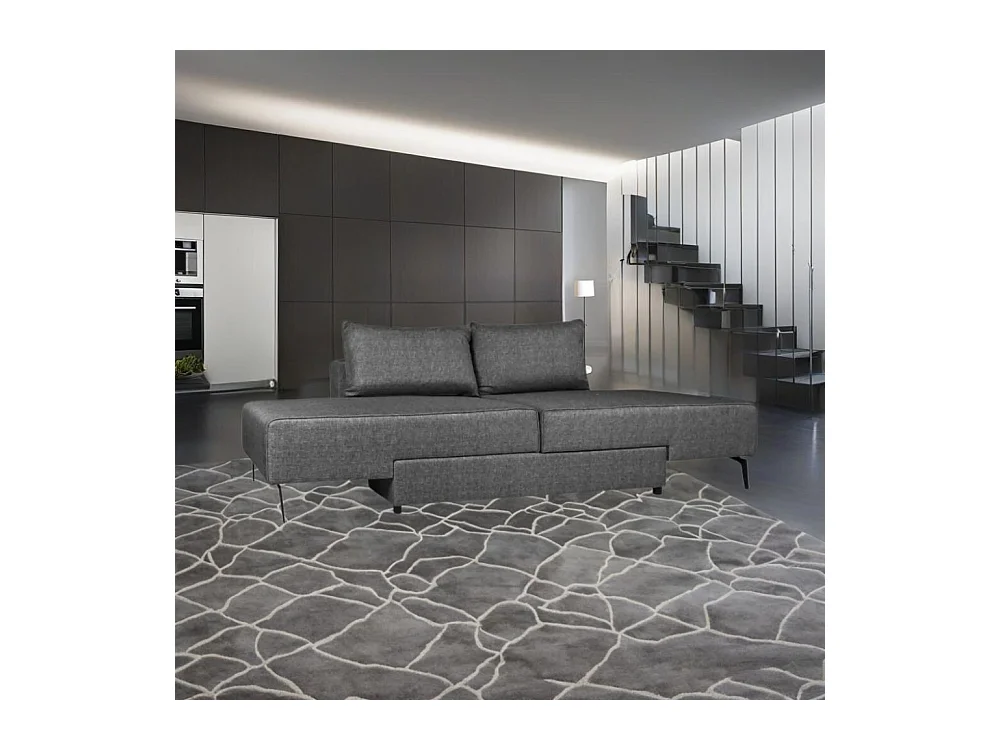 Divano 3 posti modulare con chaise longue trasformabile in letto Armada grigio 290x85x75H