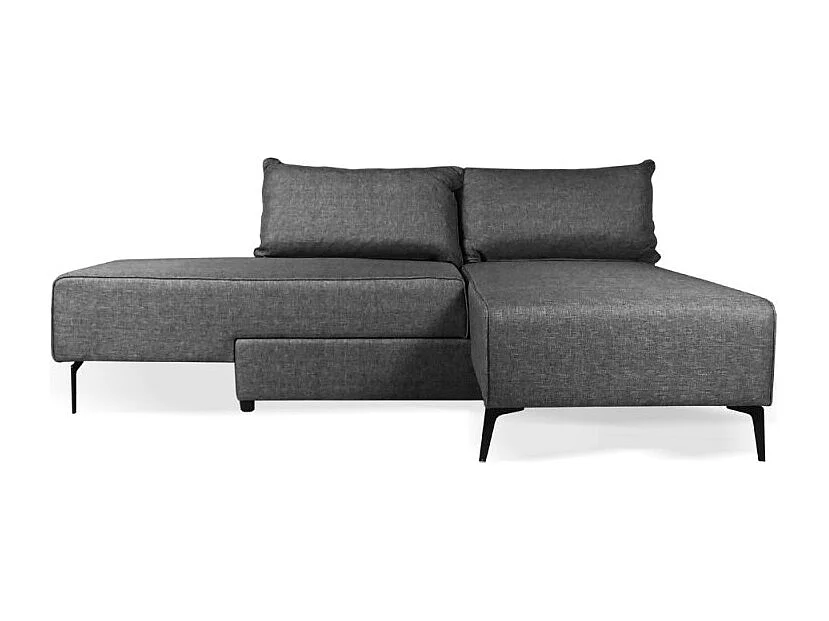 Divano 3 posti modulare con chaise longue trasformabile in letto Armada grigio 290x85x75H