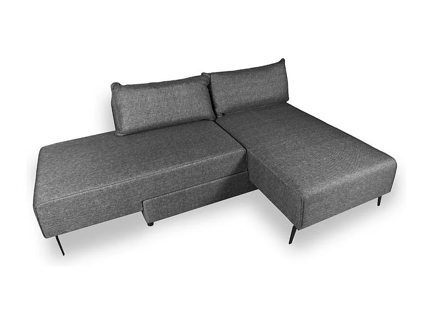Divano 3 posti modulare con chaise longue trasformabile in letto Armada grigio 290x85x75H
