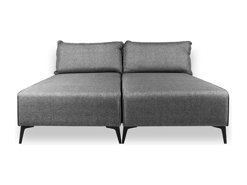Divano 3 posti modulare con chaise longue trasformabile in letto Armada grigio 290x85x75H