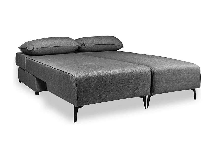 Divano 3 posti modulare con chaise longue trasformabile in letto Armada grigio 290x85x75H