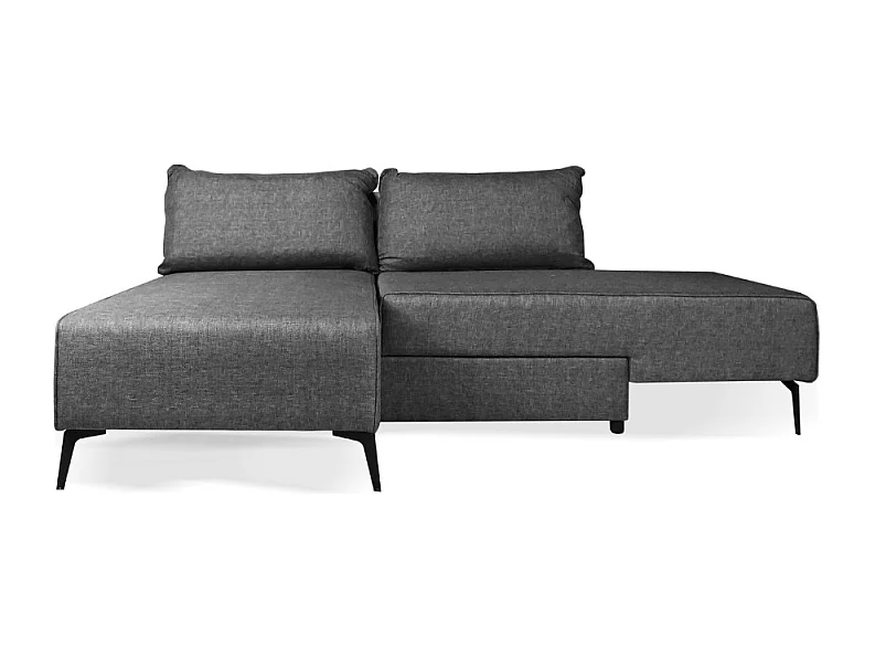 Divano 3 posti modulare con chaise longue trasformabile in letto Armada grigio 290x85x75H