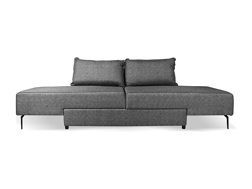 Divano 3 posti modulare con chaise longue trasformabile in letto Armada grigio 290x85x75H