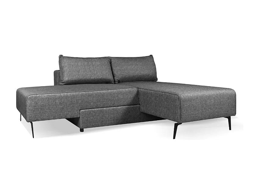 Divano 3 posti modulare con chaise longue trasformabile in letto Armada grigio 290x85x75H
