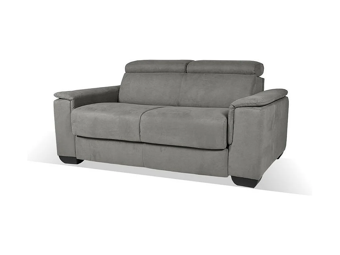 Divano Letto 2 posti in tessuto grigio Mercurio 194x83x97H