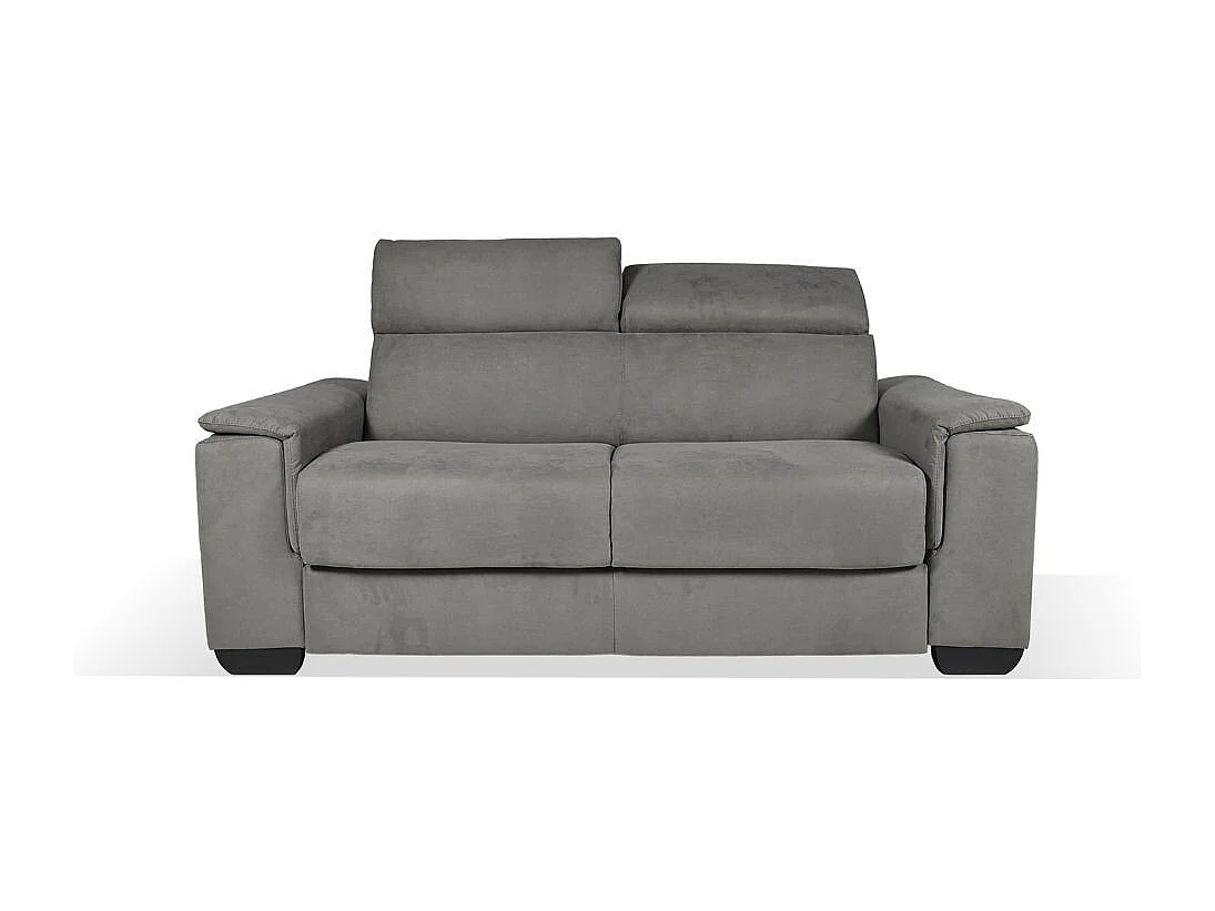 Divano Letto 2 posti in tessuto grigio Mercurio 194x83x97H