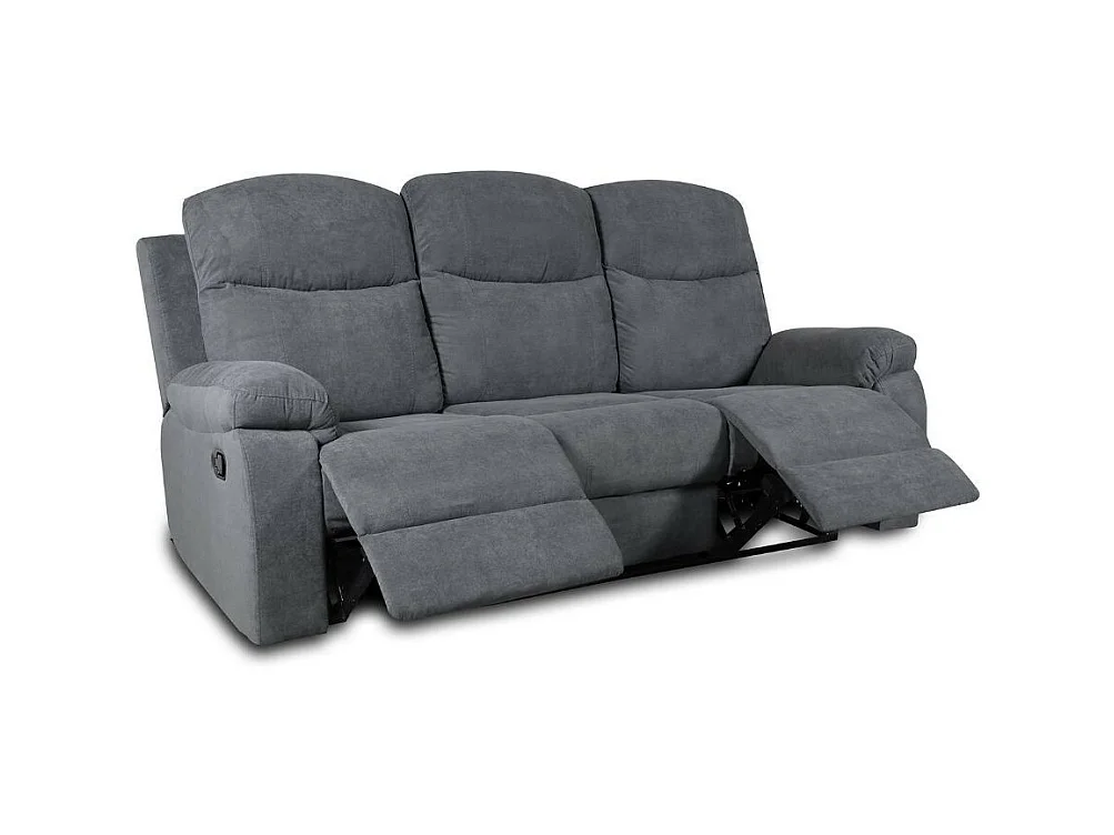 Divano Chicago 3 posti reclinabile colore grigio Twist 20