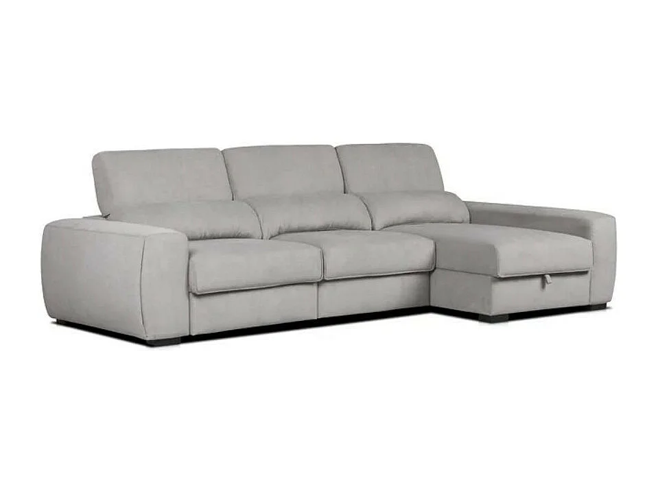 Divano penisola reversibile e funzione letto Duke colore grigio