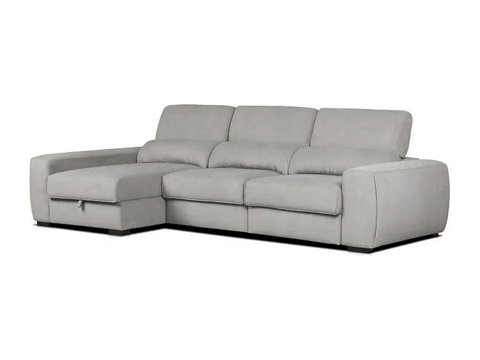 Divano penisola reversibile e funzione letto Duke colore grigio