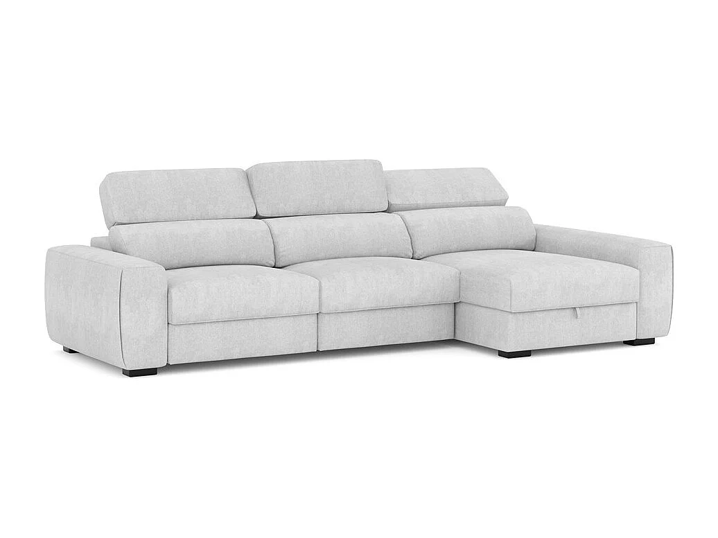 Divano penisola reversibile e funzione letto Duke colore grigio