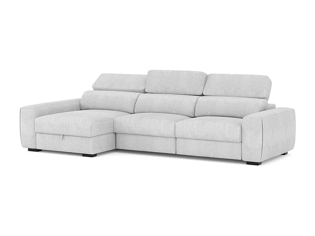 Divano penisola reversibile e funzione letto Duke colore grigio