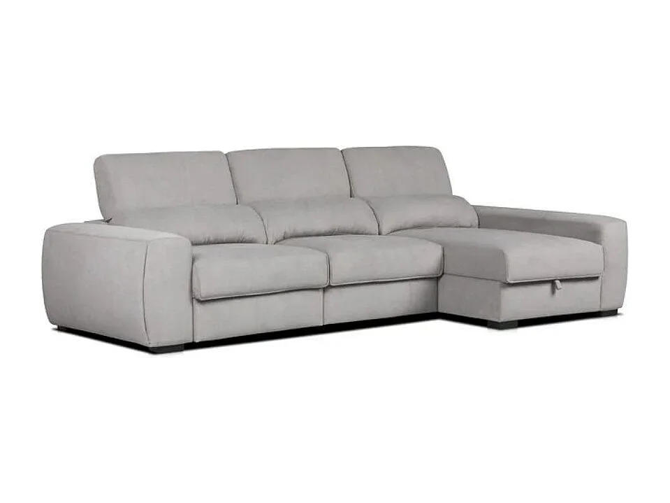 Divano penisola reversibile e funzione letto Duke colore grigio