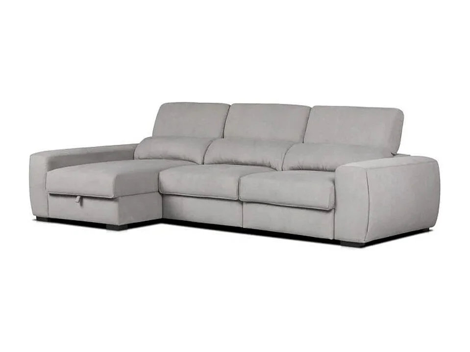 Divano penisola reversibile e funzione letto Duke colore grigio