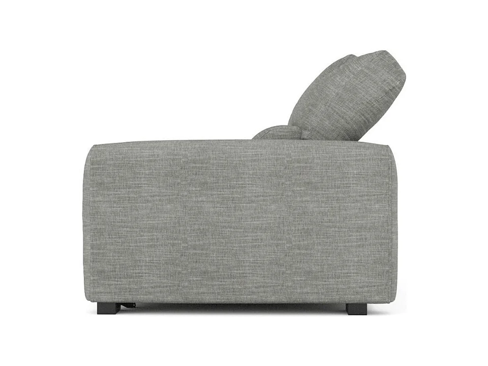 Divano 2 posti extra large tessuto grigio con seduta a slitta Leora 251x112.5x102H