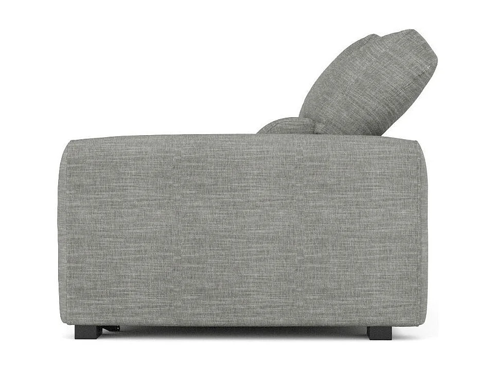 Divano 2 posti extra large tessuto grigio con seduta a slitta Leora 251x112.5x102H