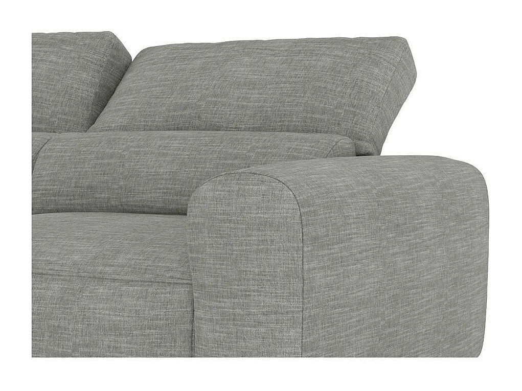 Divano 2 posti extra large tessuto grigio con seduta a slitta Leora 251x112.5x102H