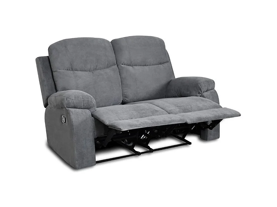 Divano Chicago 2 posti reclinabile colore grigio Twist 20