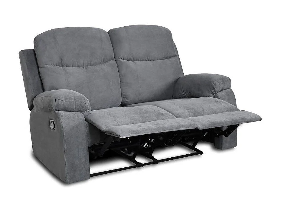 Divano Chicago 2 posti reclinabile colore grigio Twist 20