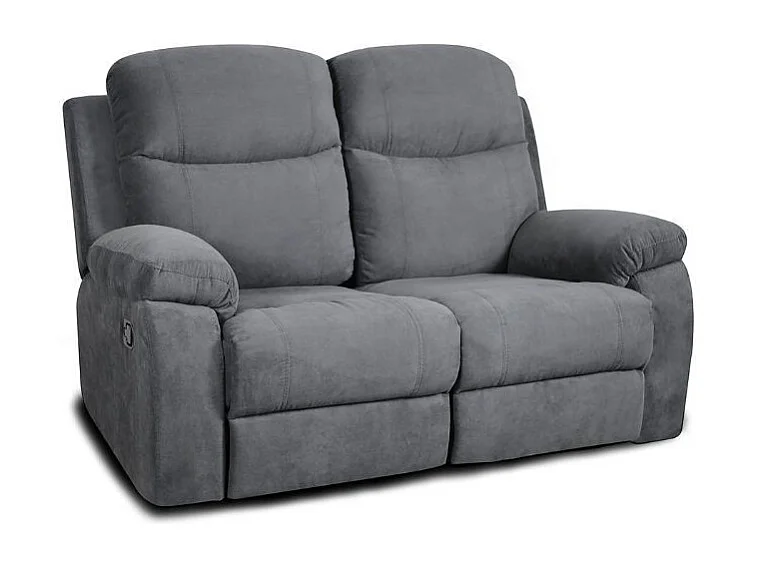 Divano Chicago 2 posti reclinabile colore grigio Twist 20