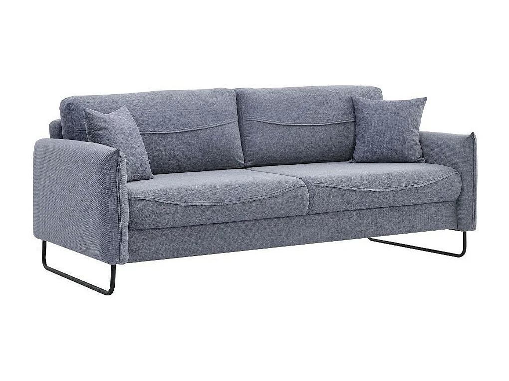Divano funzione letto 3 posti tessuto grigio chiaro Fly 214x108x96H