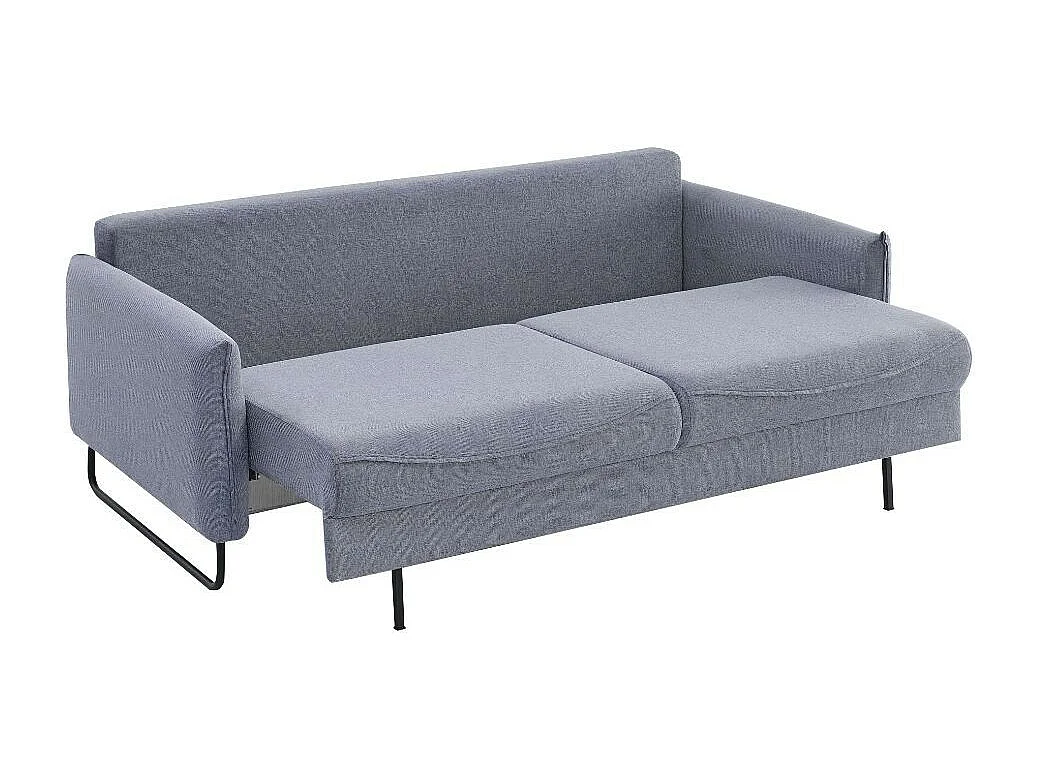 Divano funzione letto 3 posti tessuto grigio chiaro Fly 214x108x96H