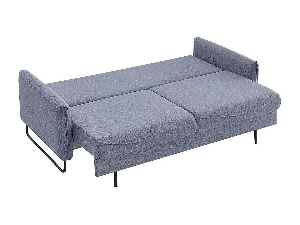 Divano funzione letto 3 posti tessuto grigio chiaro Fly 214x108x96H