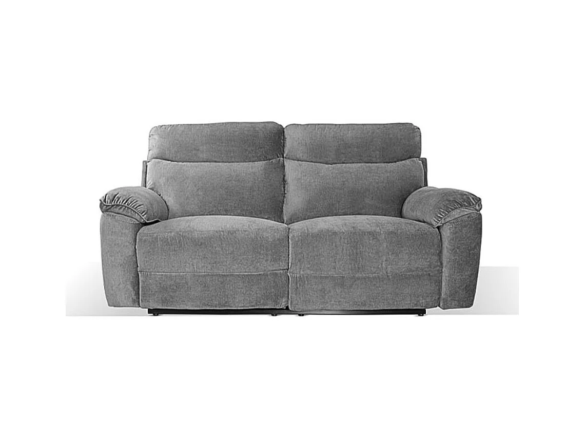 Divano 3 posti recliner manuale tessuto barrel90 grigio Boston 200x100x102H