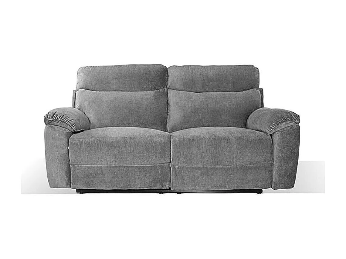 Divano 3 posti recliner manuale tessuto barrel90 grigio Boston 200x100x102H