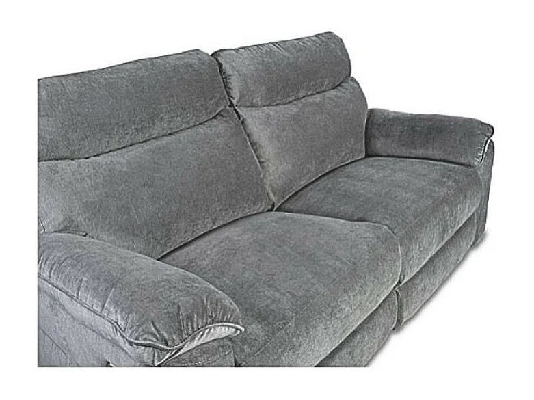 Divano 3 posti recliner manuale tessuto barrel90 grigio Boston 200x100x102H